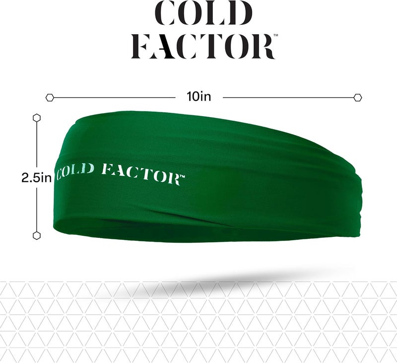 COLD FACTOR Cooling Headband for Women and Men – UPF 50+ Advanced Evaporative Comfort, Instant Cooling Sweatband for Outdoor Sports, Fitness, Yoga, Hiking, Running, and Workout – 3 Pack - Image 2
